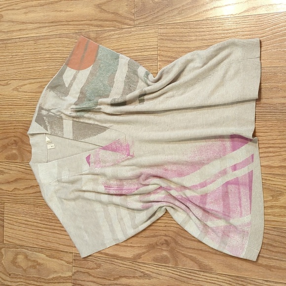 Cozy oversized poncho sweater size medium wool cashmere blend Moth Anthropologie - Picture 1 of 6